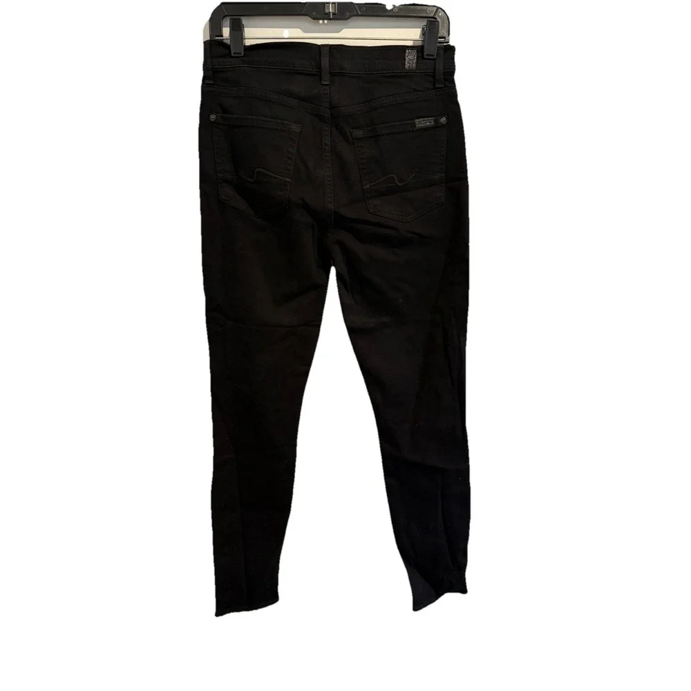 7 for all mankind jeans men Paxtyn Skinny or Slimmy deep‎ black wash.size 28